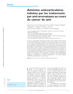 Atteintes ostéoarticulaires induites par les traitements par anti